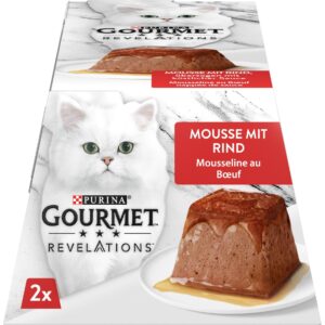 Purina Gourmet Nassfutter Gourmet Revelations Mousse mit Rind, 2 x 57g