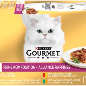 Purina Gourmet Nassfutter Gourmet Gold Feine Komposition, 4 x 85 g