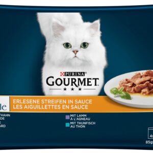 Purina Gourmet Nassfutter Truthahn, Thunfisch, Ente, Lamm 4 x 85g