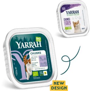 Yarrah Bio-Nassfutter Bio Chunks mit Huhn & Truthahn 16x 100 g