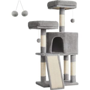 Feandrea Kratzbaum hellgrau 50 x 35 x 115 cm