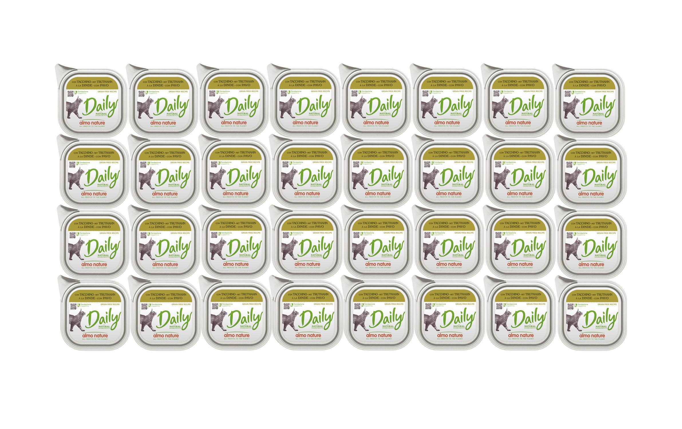 Almo Nature Nassfutter Daily mit Truthahn 32 x 100g