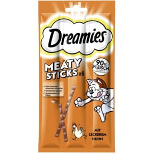 Dreamies Katzen-Snack Meaty Sticks Huhn 6 x 5 g