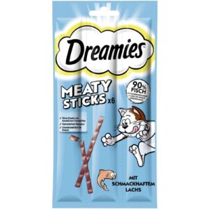 Dreamies Katzen-Snack Meaty Sticks Lachs 6 x 5 g