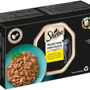 Sheba Nassfutter Selection Mini Filets Sauce Geflügel, 8 x 85g
