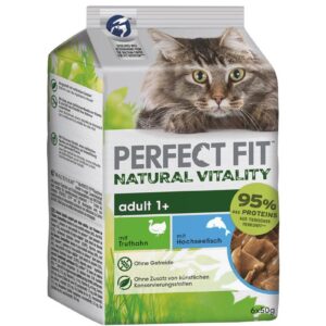 Perfect Fit Nassfutter Cat Pouch Mini Truthahn und Hochseefisch 6 x 50 g