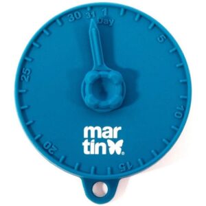 Martin Sellier Dosendeckel mit Zeiger Ø10 cm Blau