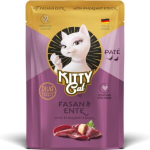 KITTY Cat Nassfutter KittyCat Paté Pouch Fasan, Ente 85 g