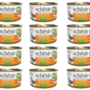 Schesir Nassfutter Thunfisch und Aloe Gelée 12 x 70 g