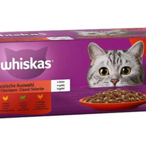 Whiskas Nassfutter Adult 1+ Klassische Auswahl in Gelee 60 x 85 g