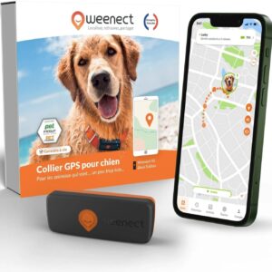 Weenect GPS-Tracker XS für Hunde, Schwarz