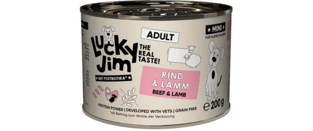 Lucky Jim Nassfutter Mini Adult Rind und Lamm 200 g