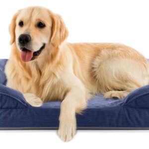 Lumaland Hundebett Indoor Cord L Dunkelblau