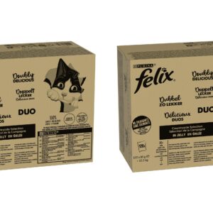 Felix Nassfutter AGAIL Doppelt lecker Fleisch, 2 x 120 x 85 g