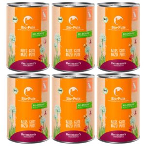 Herrmann’s Nassfutter Bio Pute mit Pastinake und Kartoffel 6 x 400 g
