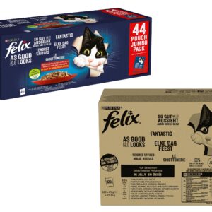 Felix Nassfutter AGAIL Fleisch Auswahl+ Fisch Kit, 120 + 44 x 85g