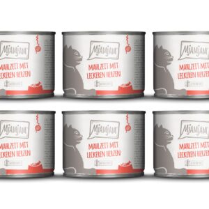 Mjamjam Nassfutter Dose Mahlzeit mit Herzen, 6 x 200 g