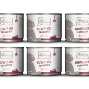 Mjamjam Nassfutter Dose Wild & Kaninchen, 6 x 200 g