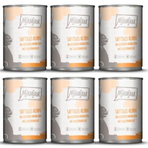 Mjamjam Nassfutter Dose Huhn & Mörchen, 6 x 400 g
