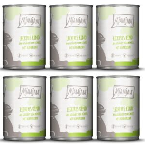 Mjamjam Nassfutter Dose Rind & Kürbis, 6 x 400 g