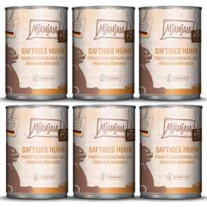 Mjamjam Nassfutter Dose Huhn pur, 6 x 400 g