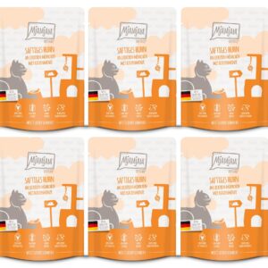 Mjamjam Nassfutter Quetschie Huhn & Mörchen, 6 x 300 g