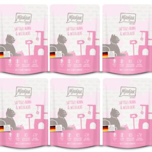 Mjamjam Nassfutter Quetschie Huhn & Wildlachs, 6 x 300 g
