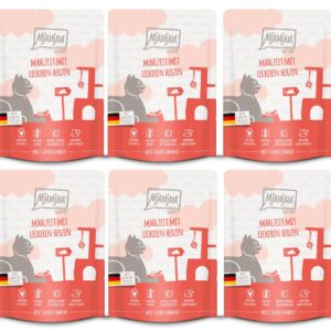 Mjamjam Nassfutter Quetschie Mahlzeit mit Herzen, 6 x 300 g