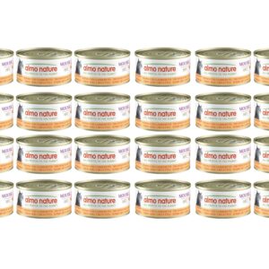 Almo Nature Nassfutter HFC Mousse Thunfisch und Garnelen 24 x 70 g