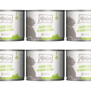 Mjamjam Nassfutter Dose Rind & Kürbis, 6 x 200 g