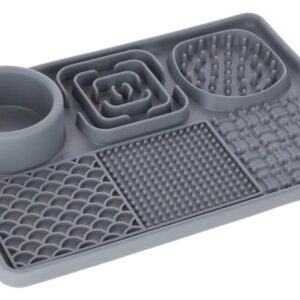 Kerbl Schleckmatte XL Grau, 30 x 20 x 4 cm