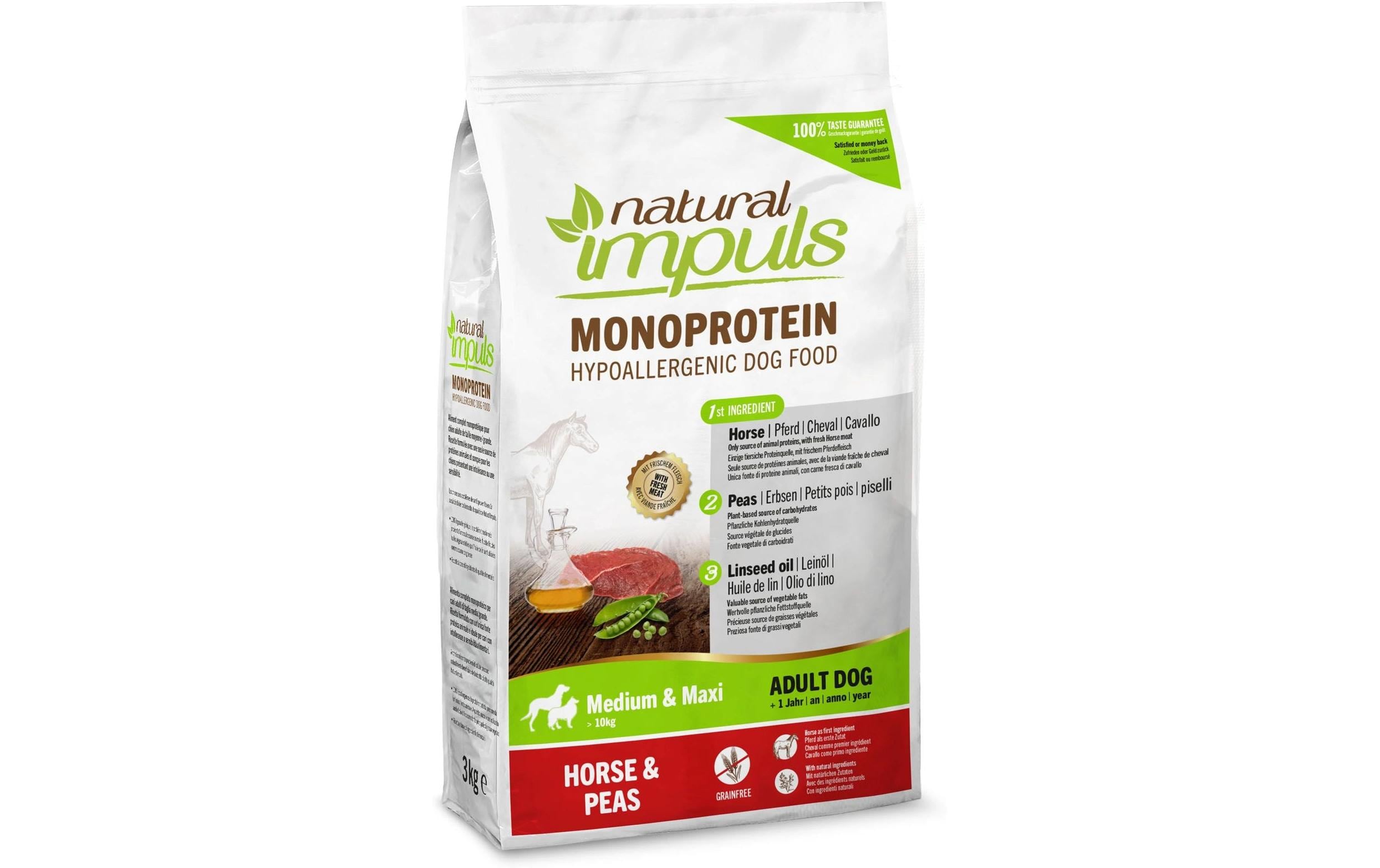 Natural Impuls Trockenfutter Adult Med/Max Pferd 3 kg