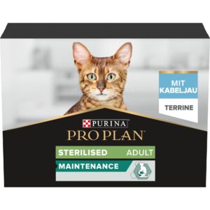 Purina Pro Plan Adult Sterilised Maintenance Terrine mit Kabeljau 10 x 75 g