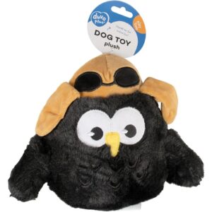 duvoplus Plüschtier Eule Pilot Schwarz