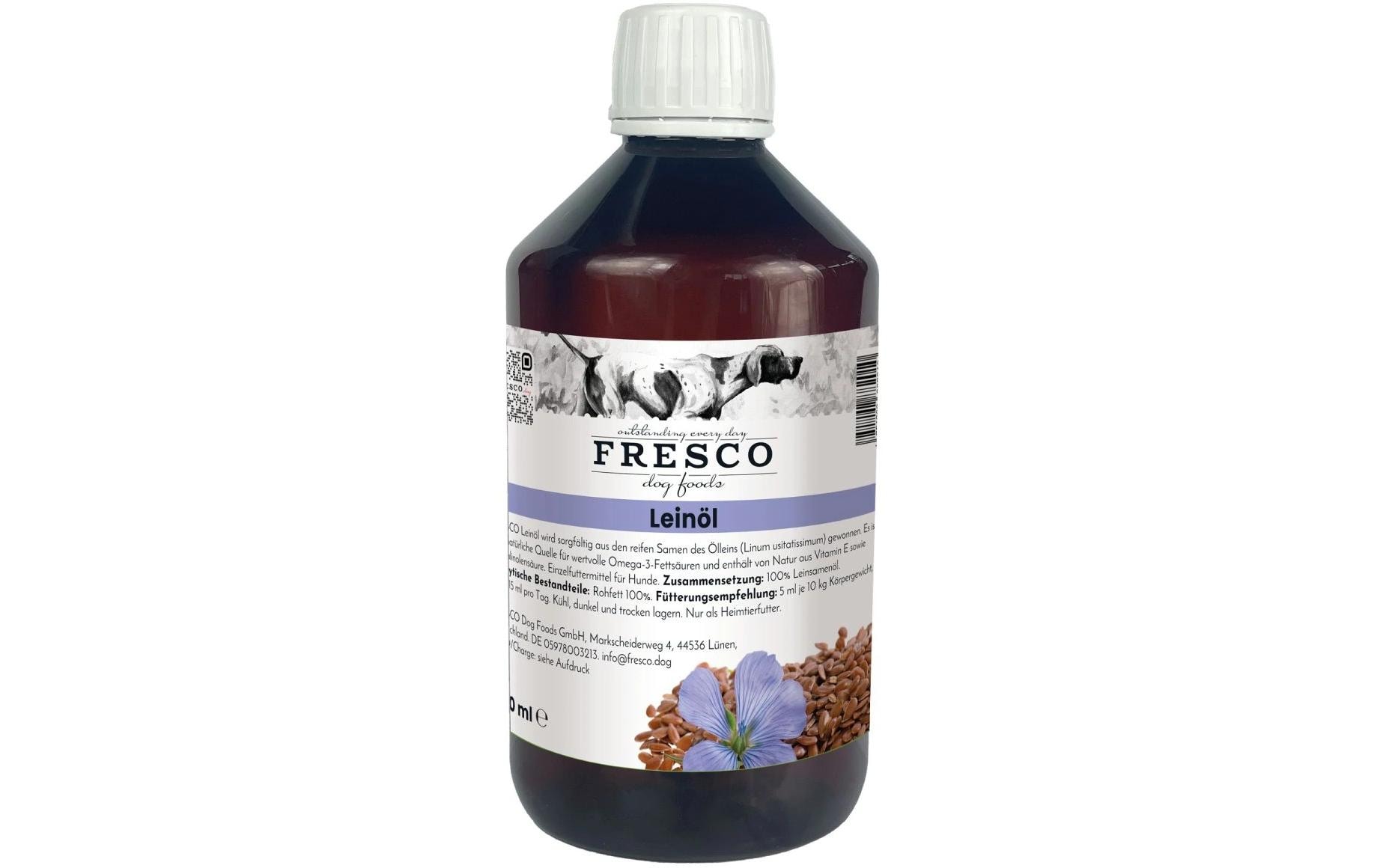 FRESCO Hunde-Nahrungsergänzung Leinsamenöl 500 ml