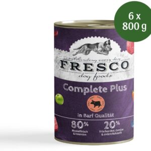 FRESCO Nassfutter Complete Plus Rind mit Reis 800 g