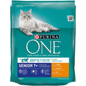 Purina ONE Trockenfutter Senior Huhn & Vollkorn, 800 g