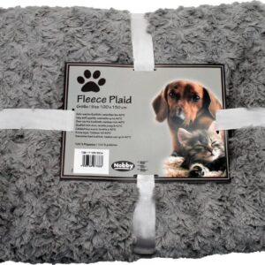 Nobby Hunde-Fleecedecke SuperSoft hellgrau, 100 x 150 cm