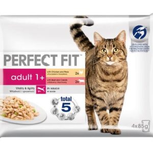 Perfect Fit Nassfutter Adult 1+ Rind & Huhn 4 x 85 g