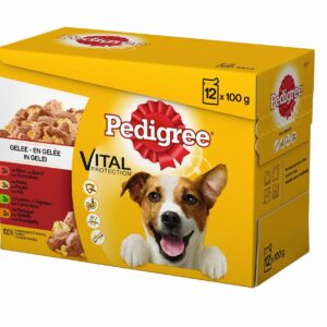 Pedigree Nassfutter Vital Protection 4 Sorten in Gelee, 12 x 100 g