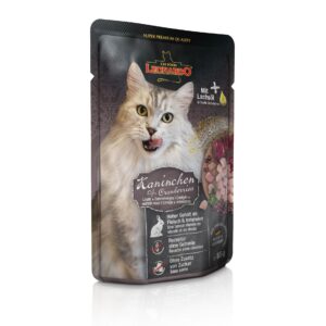 Leonardo Cat Food Nassfutter Kaninchen & Cranberries, 85 g