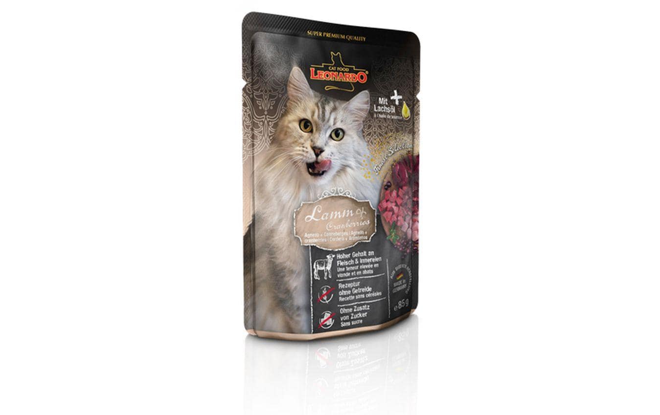 Leonardo Cat Food Nassfutter Lamm & Cranberries, 85 g