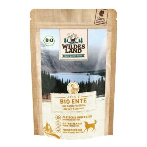 Wildes Land Nassfutter Ente mit Süsskartoffeln, Birnen & Beeren 125 g