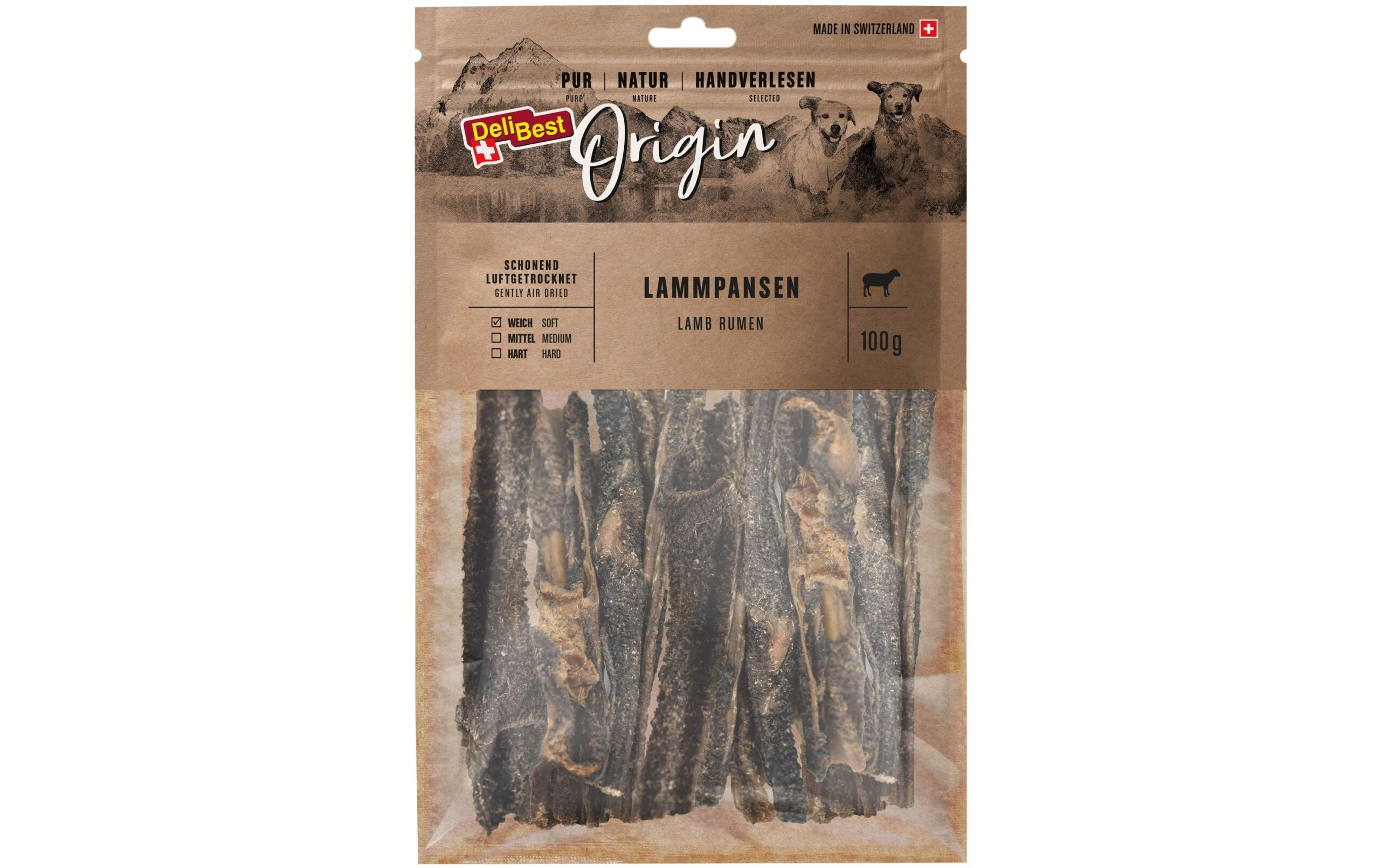 DeliBest Kausnack Origin Lammpansen 100 g