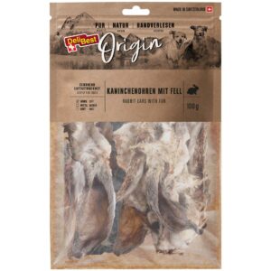 DeliBest Kausnack Origin Kaninchenohren mit Fell 100 g