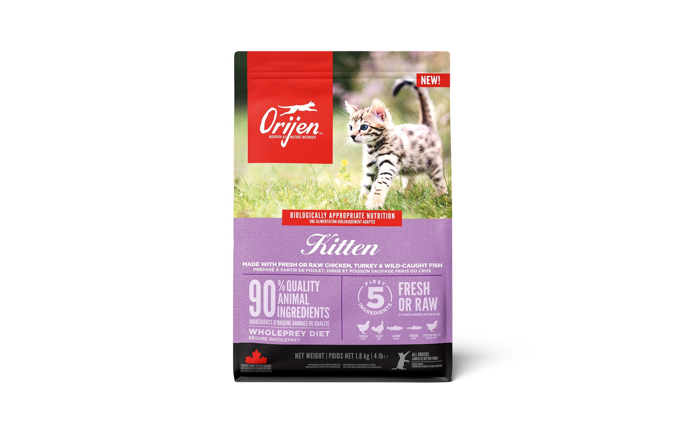 Orijen Trockenfutter Kitten mit Huhn, 1.8 kg