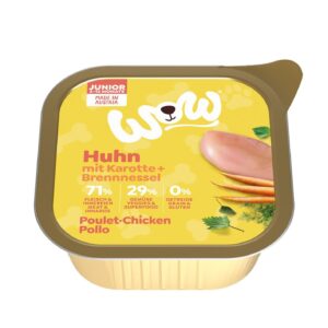 WOW Nassfutter Junior Huhn Schale 150g