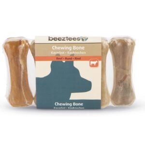 Beeztees Kauknochen Rinderhaut, 7.5 cm, 5 Stk.
