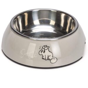 Simon’s Cat Edelstahlnapf 160 ml, Hellgrau