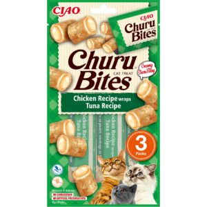 CIAO Churu Katzen-Snack Bites Huhn & Thunfisch, 3 x 10 g